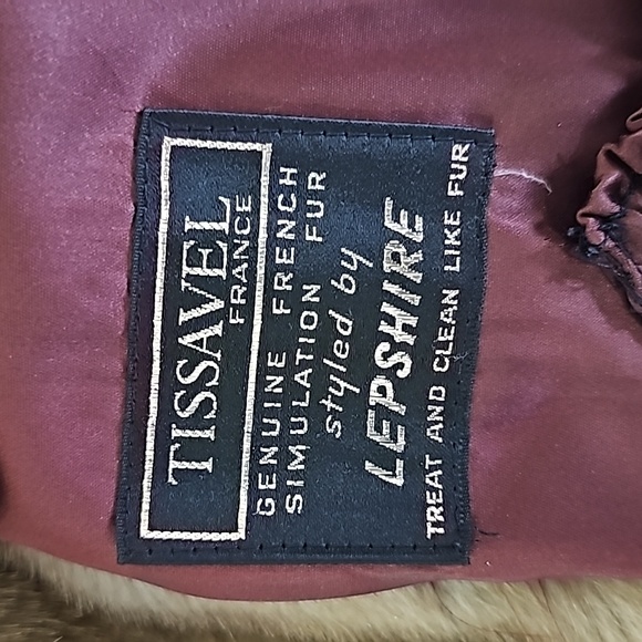 Tissavel Vtg Genuine French Simulation Faux Fur Mob Wife Style Sz M/L - Picture 3 of 13
